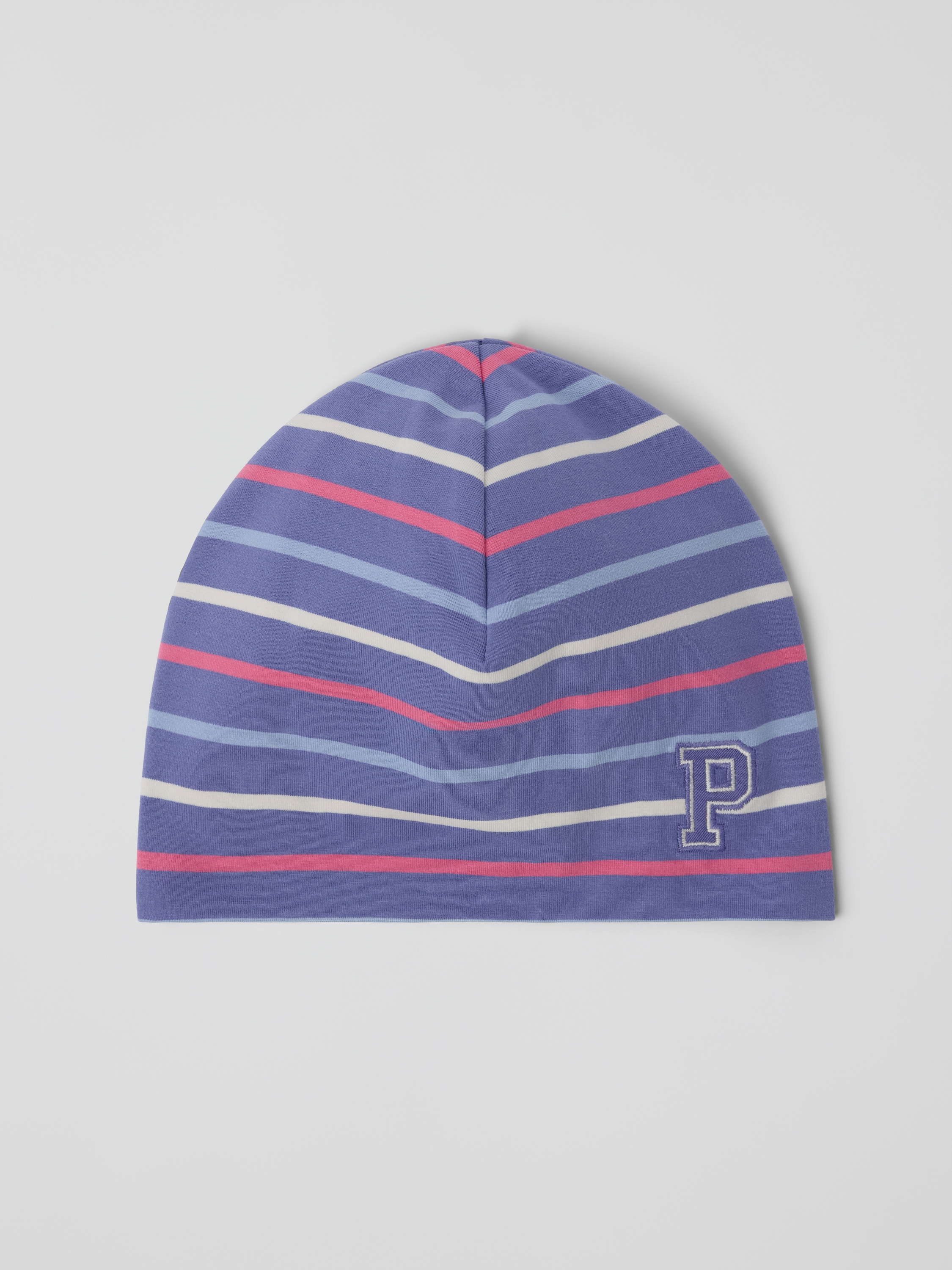 Trikotlue P-applikasjon stripet