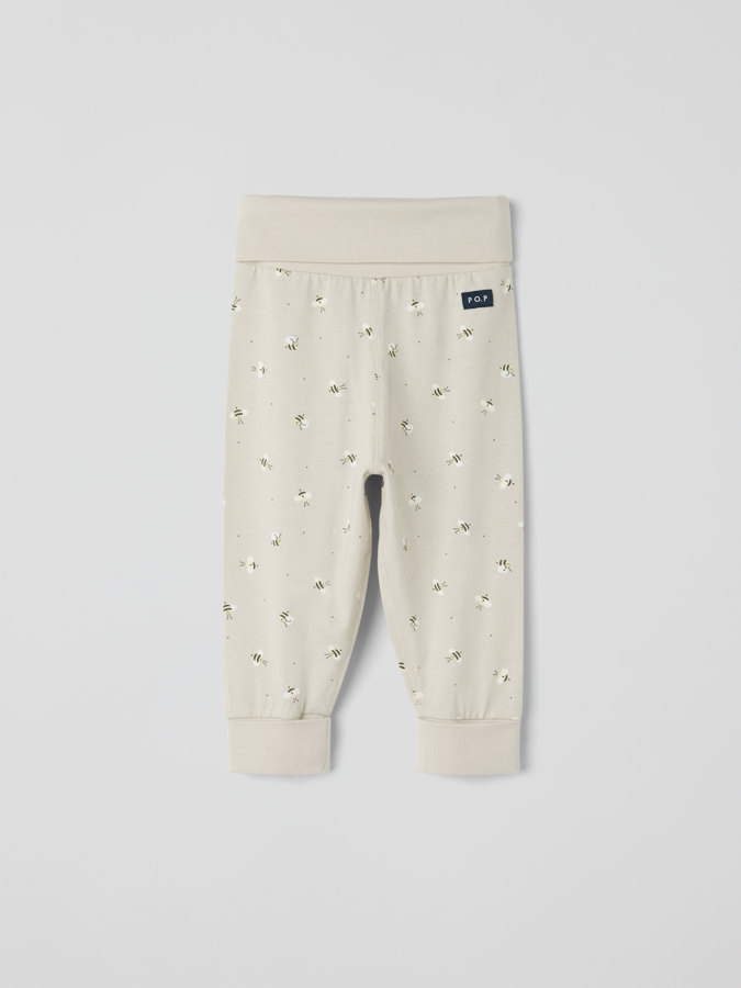 Bukse med nedbrettbare mansjetter, bier Bukse med nedbrettbare mansjetter, bier