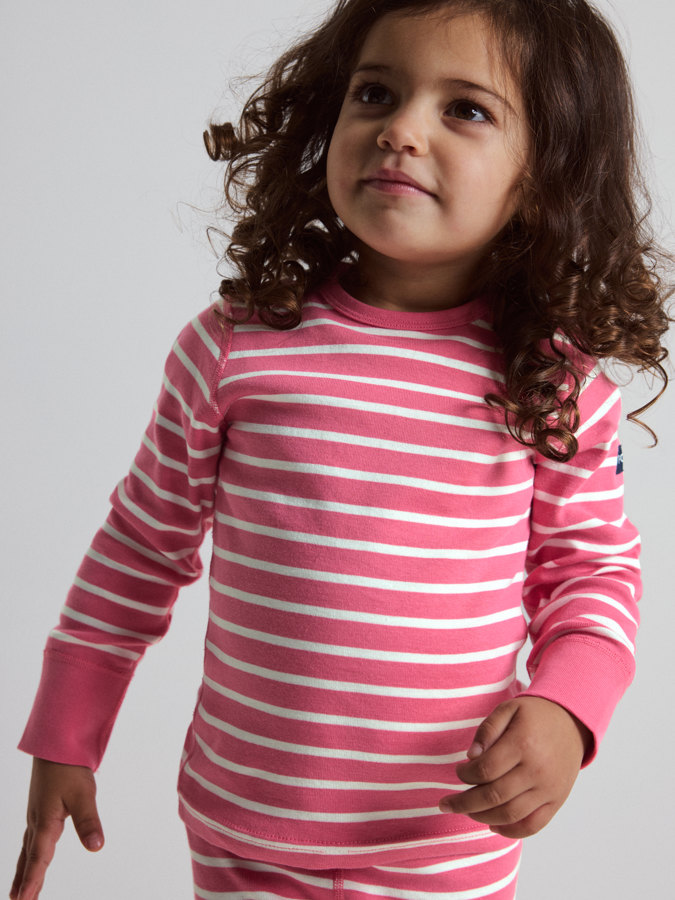 Langermet t-skjorte stripet