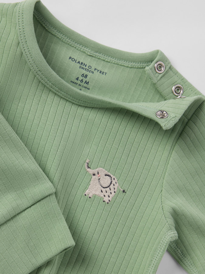 Ribbestrikket body elefant