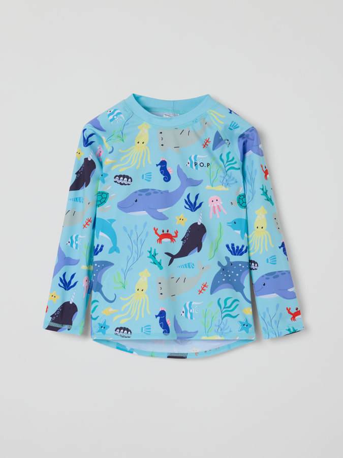 Langermet UV-topp undervannsdyr Langermet UV-topp undervannsdyr