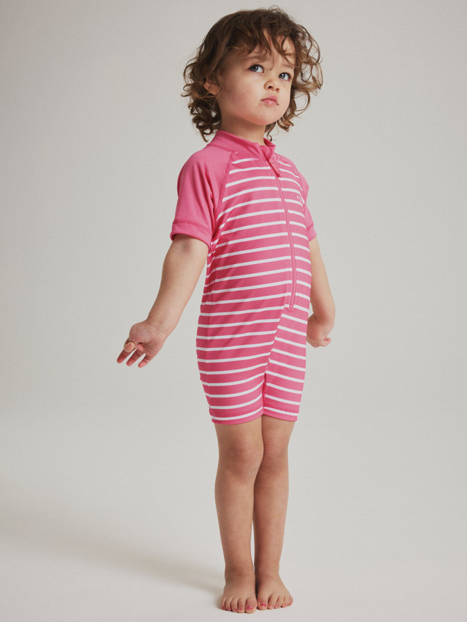 Kortermet UV-drakt stripete