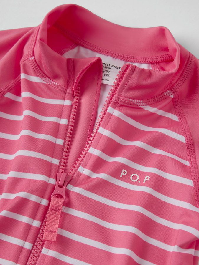 Kortermet UV-drakt stripete