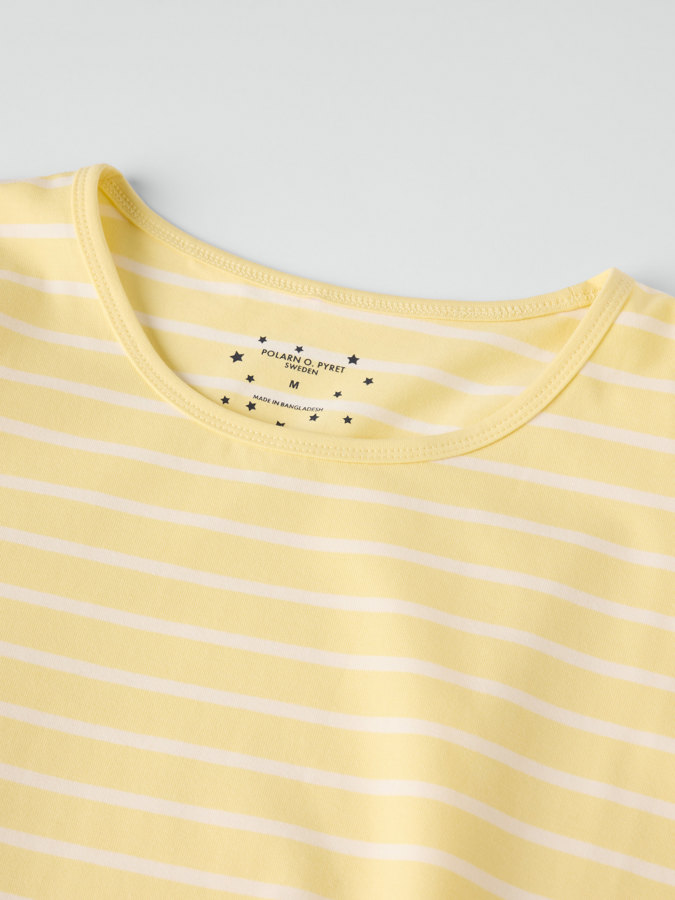 Kortermet nattkjole stripete voksen