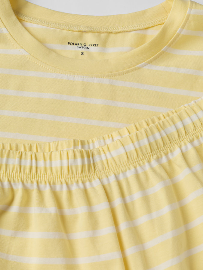 Kortermet pysjamas stripet voksen Kortermet pysjamas stripet voksen