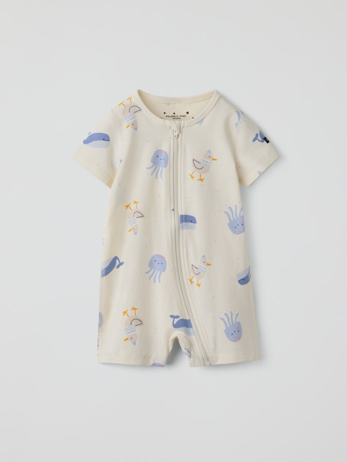 Kortermet pysjamasdress fisker Kortermet pysjamasdress fisker