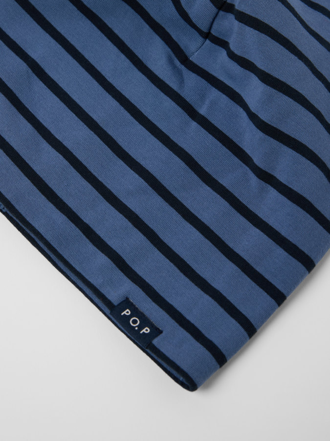 Jerseylue fleecefôret stripete Jerseylue fleecefôret stripete