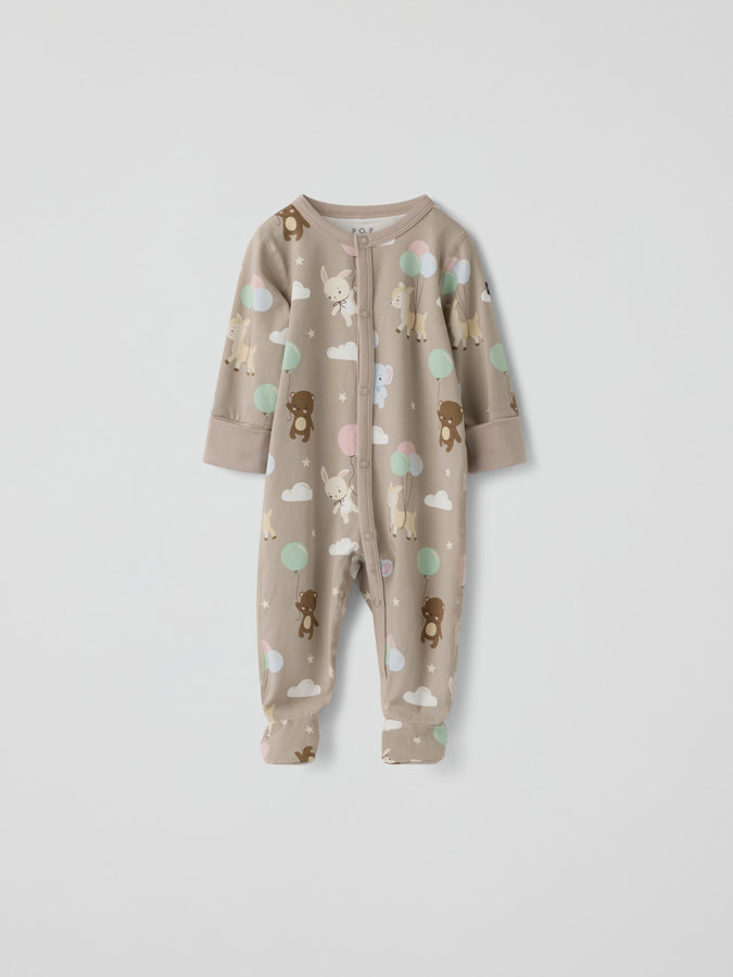 Mønstret pyjamasdress