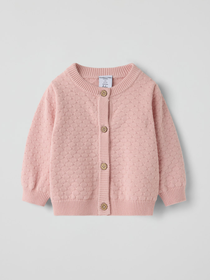 Finstrikket cardigan Finstrikket cardigan