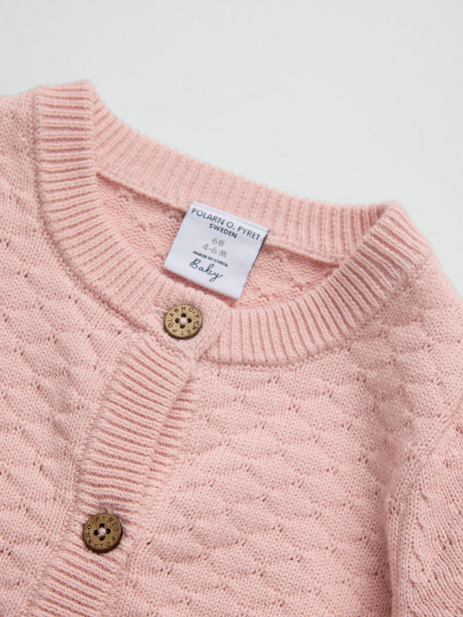 Finstrikket cardigan