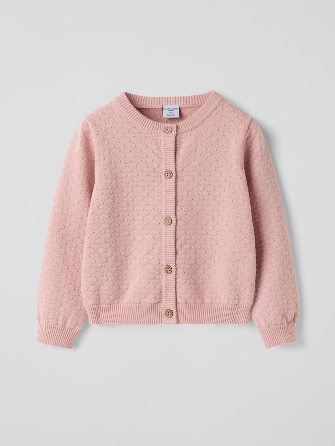 Finstrikket cardigan Finstrikket cardigan