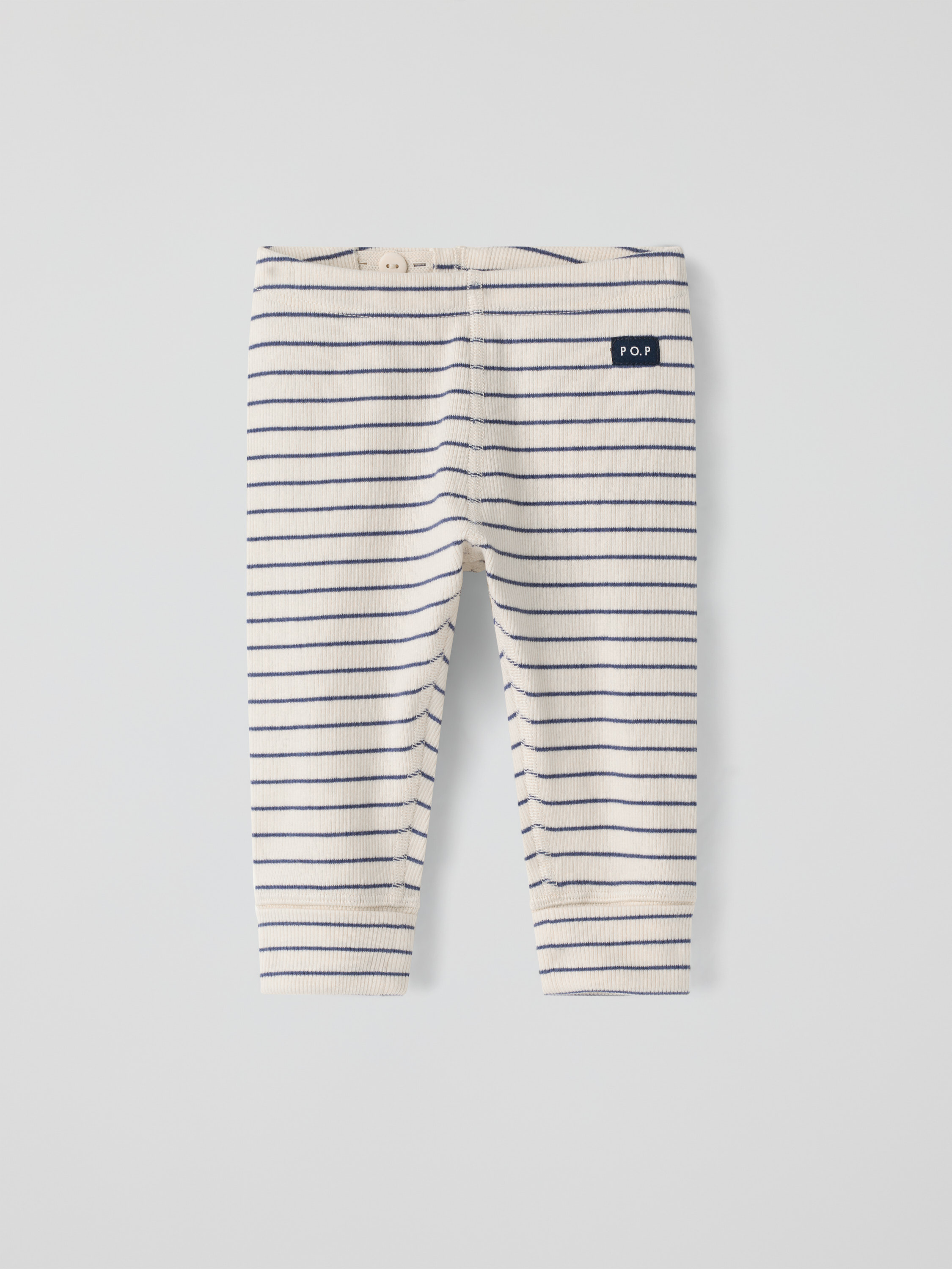 Ribbestrikkede bukser stripe