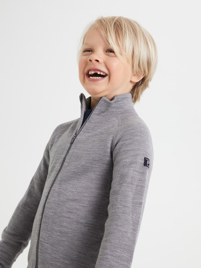 Jakke ullfrotté merino