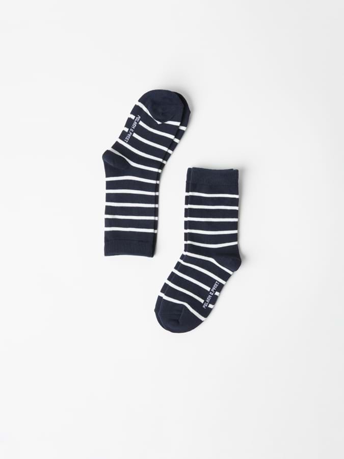 2-pakning stripete sokker