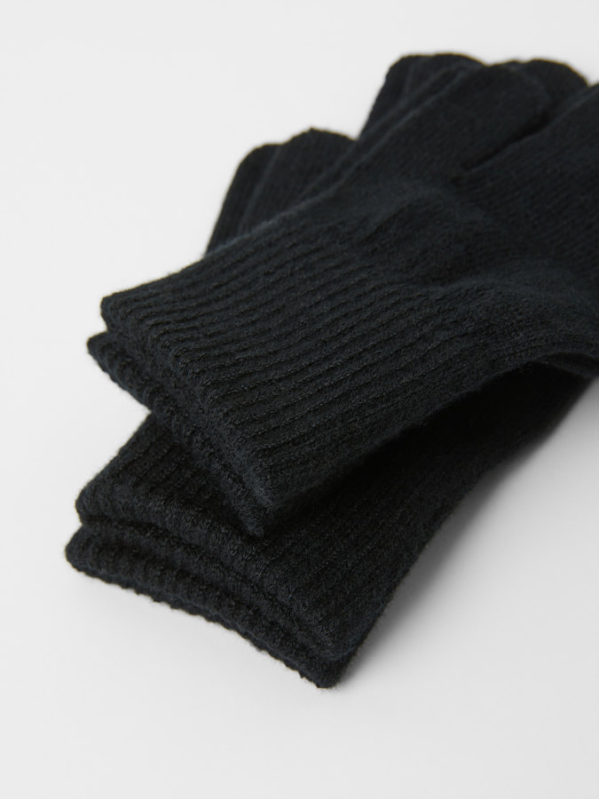 Strikkede vanter 2-pakning ensfargede Strikkede vanter 2-pakning ensfargede