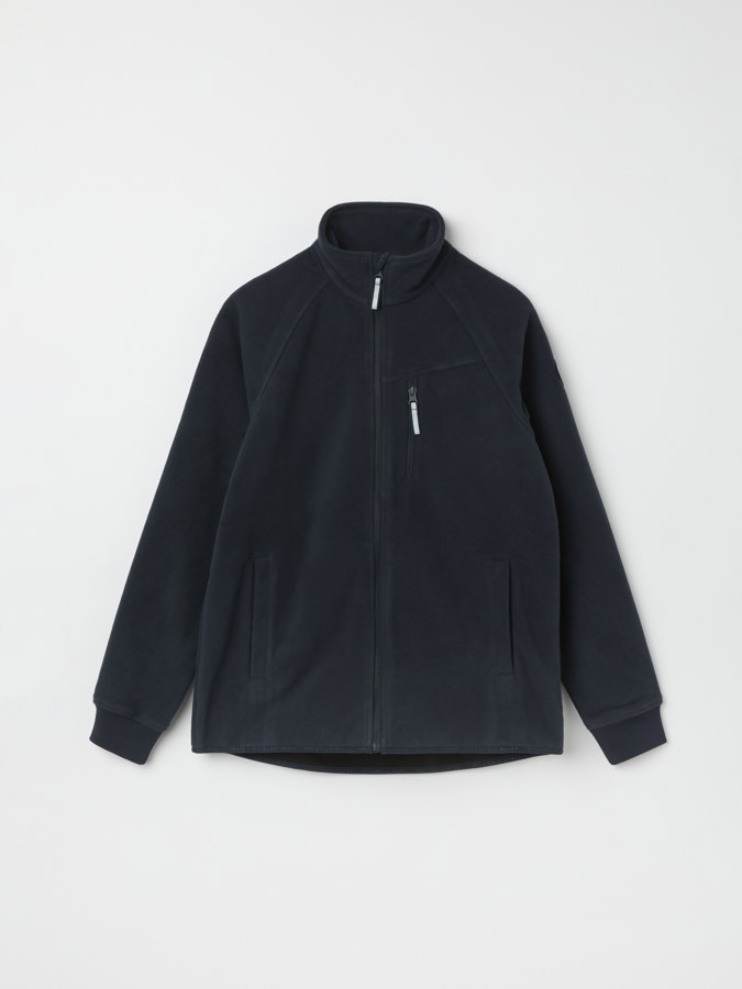 Voksen vindfleecejakke ensfarget Voksen vindfleecejakke ensfarget