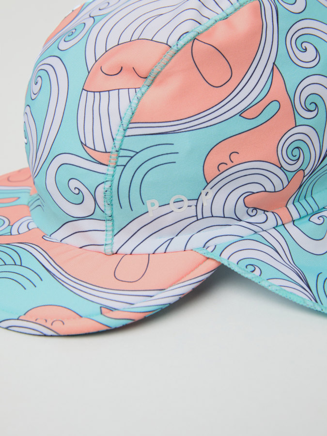 UV-caps med nakkebeskyttelse hvaler UV-caps med nakkebeskyttelse hvaler