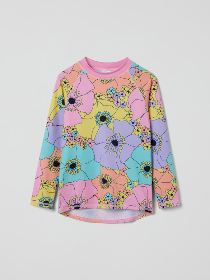 Langermet UV-trøye blomstret Langermet UV-trøye blomstret